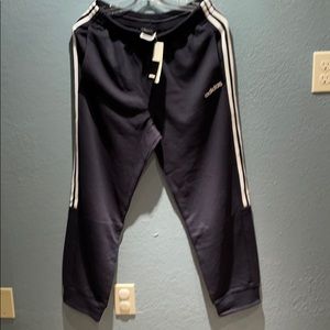 Adidas Blue White Stripe M Men’s Sweatpants New
